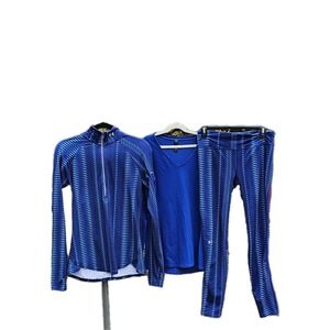 Under Armour Long Sleeve‎ Top, Running Top & Pants Fitted Striped Athleisure-Med